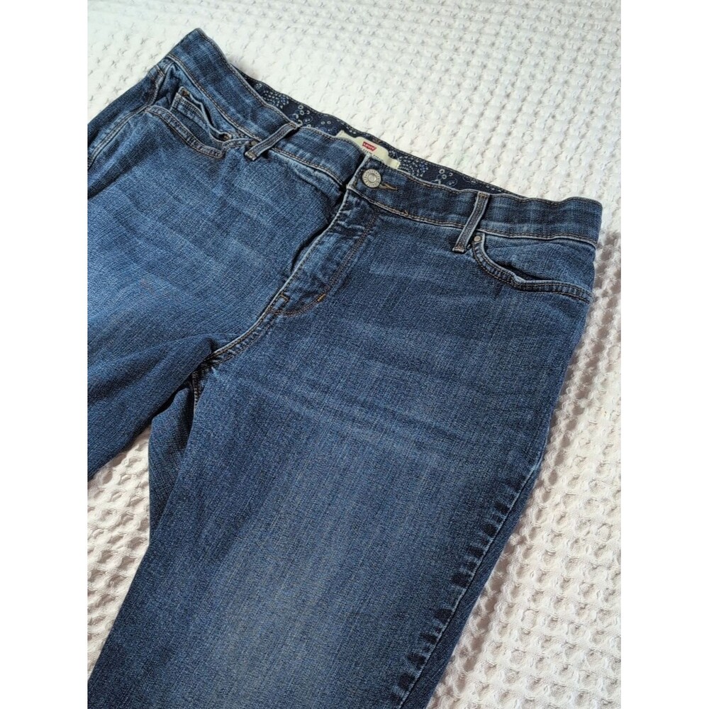 Levi's 525 Perfect Waist Straight-Leg Women's Dark Blue Denim Jeans Size 16